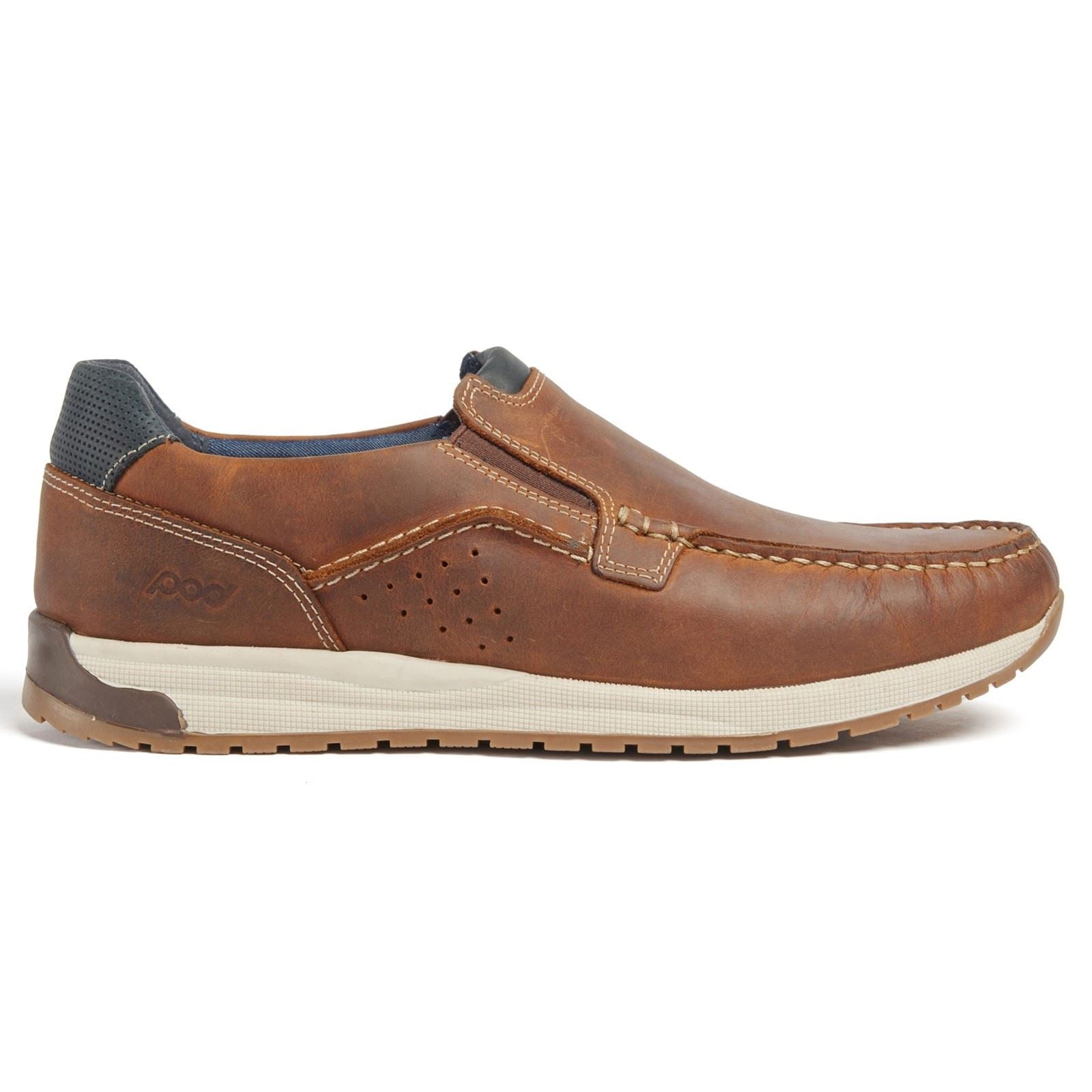 Pod Sean Chaussures Bateau En Cuir Pour Hommes Couleur Tan