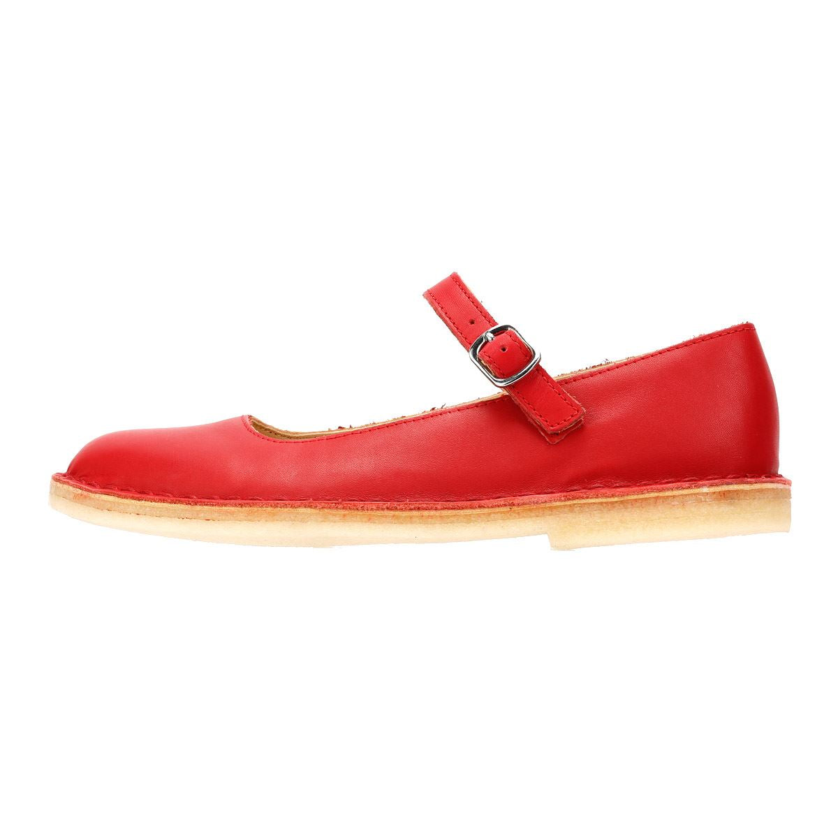 Clarks Originals Desert Jane Chaussures Rouges En Cuir Pour Femmes