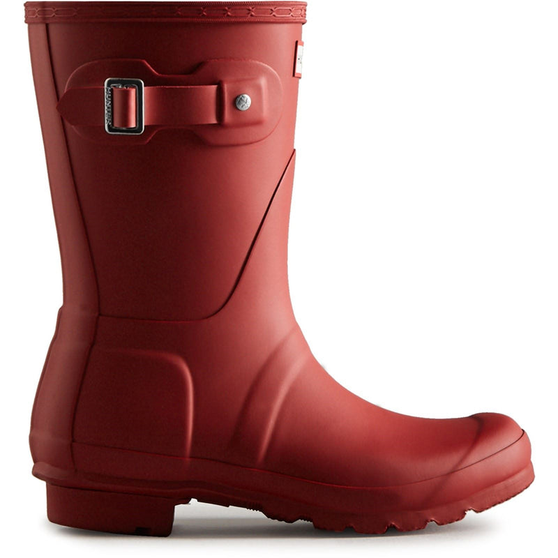 Hunter Original Short Bottes De Pluie En Caoutchouc Rouge Pour Femmes