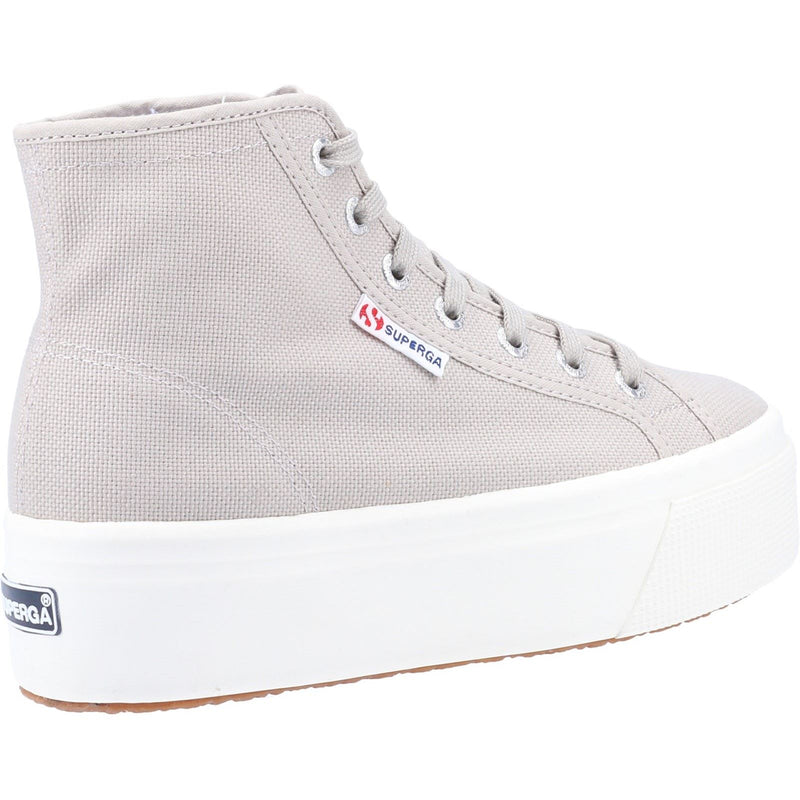 Superga 2708 HI Top Bottes En Coton Pour Femmes Grises Colomba/Blanches Avorio