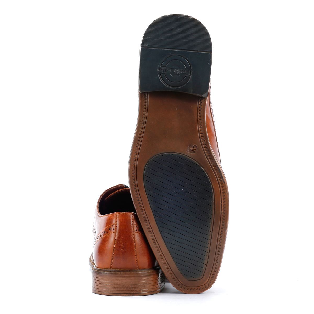 Lambretta Harvey Derby Chaussures À Lacets En Cuir Beige Pour Hommes
