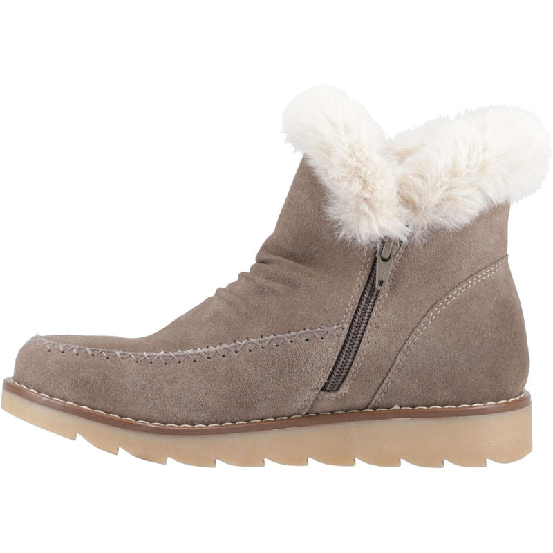 Hush Puppies Moira Bottes Taupe Pour Femmes En Suède