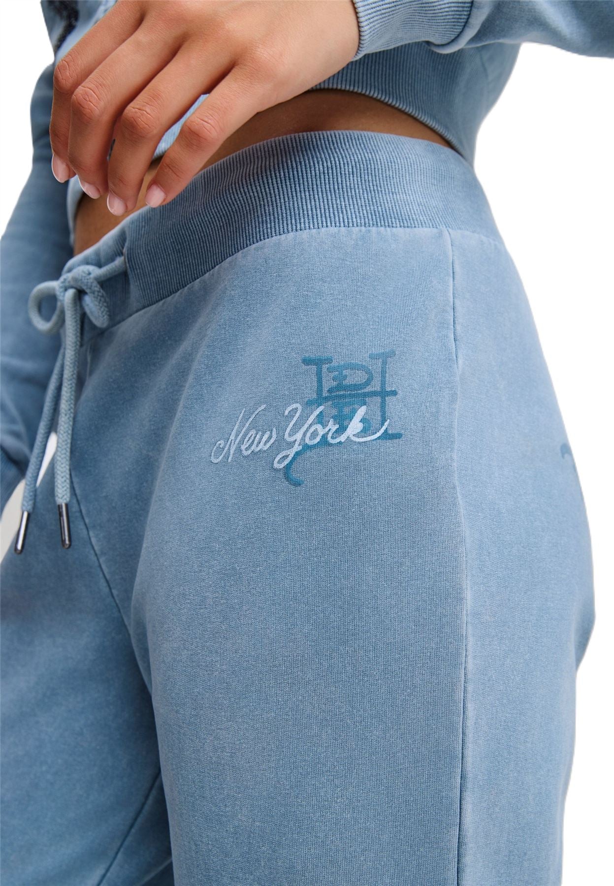 Ed Hardy Cross and Thorn Flared Jogging Bleu Pour Femmes