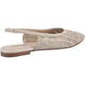 Hush Puppies Dalia Woven Flâneurs Plats En Cuir Pour Femmes En Crème