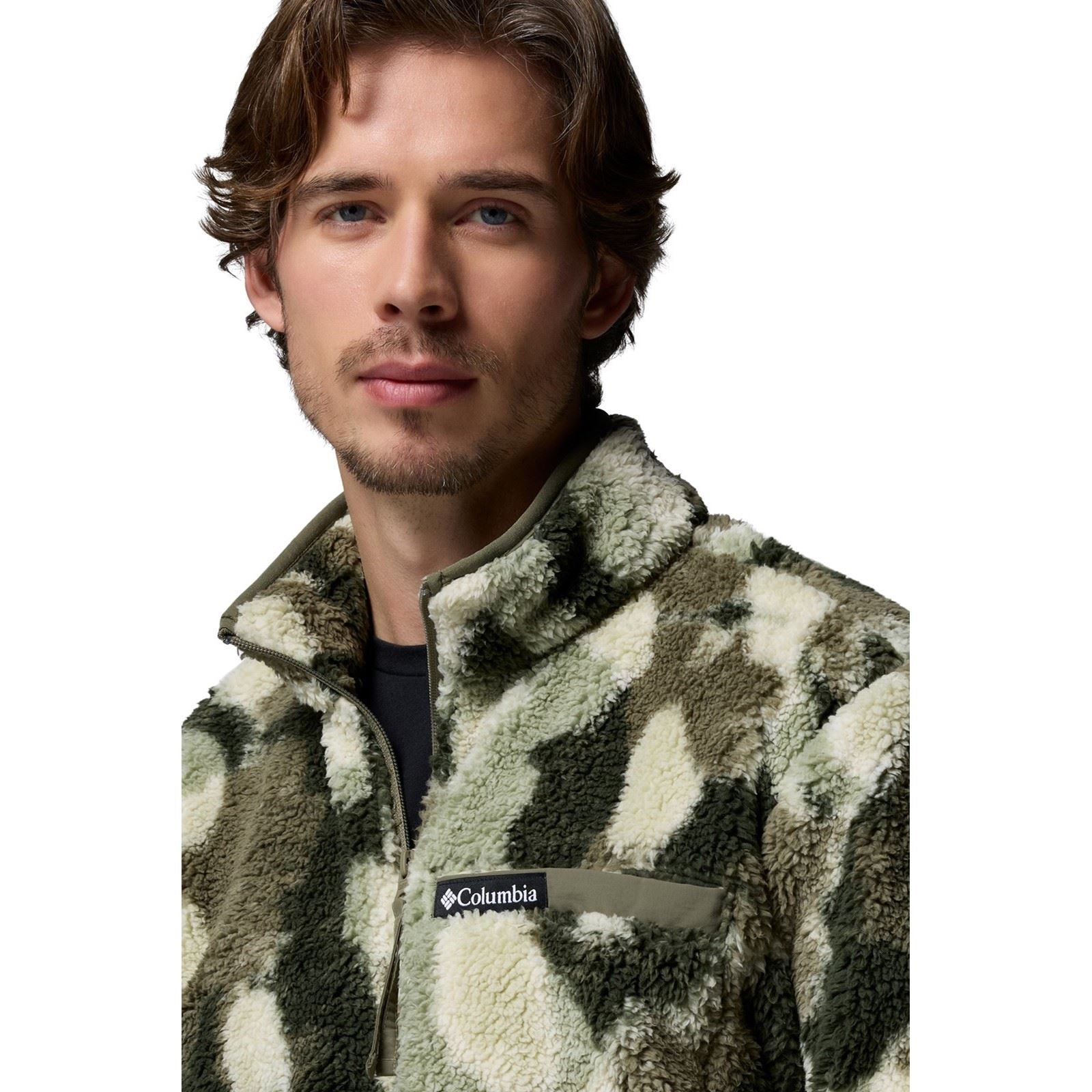 Columbia Rugged Ridge High Pile Half Zip Pull En Polaire Vert Pour Homme