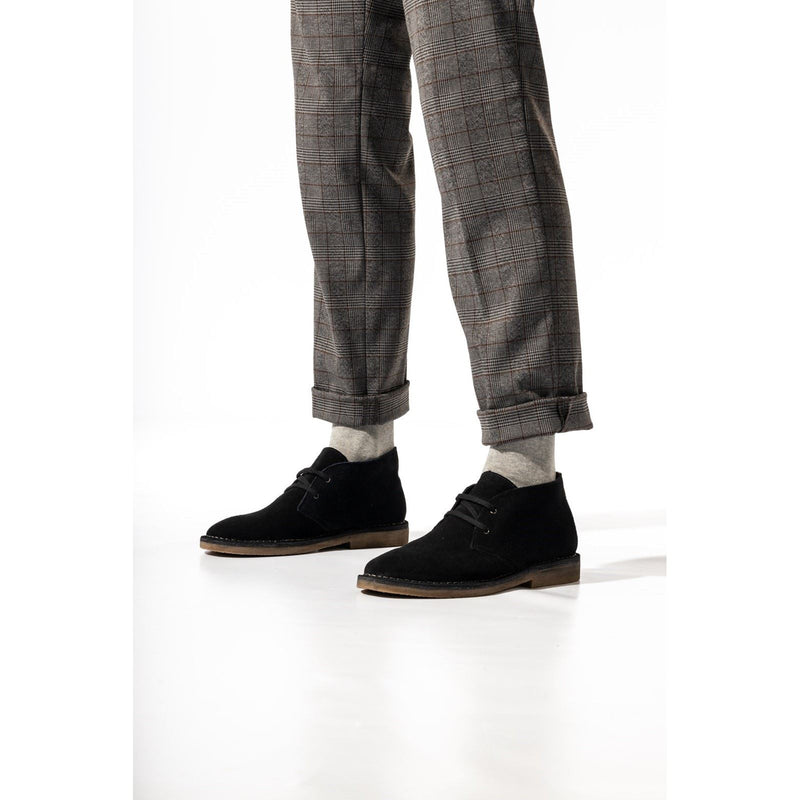 Hush Puppies Samuel Bottes Noires En Daim Pour Homme