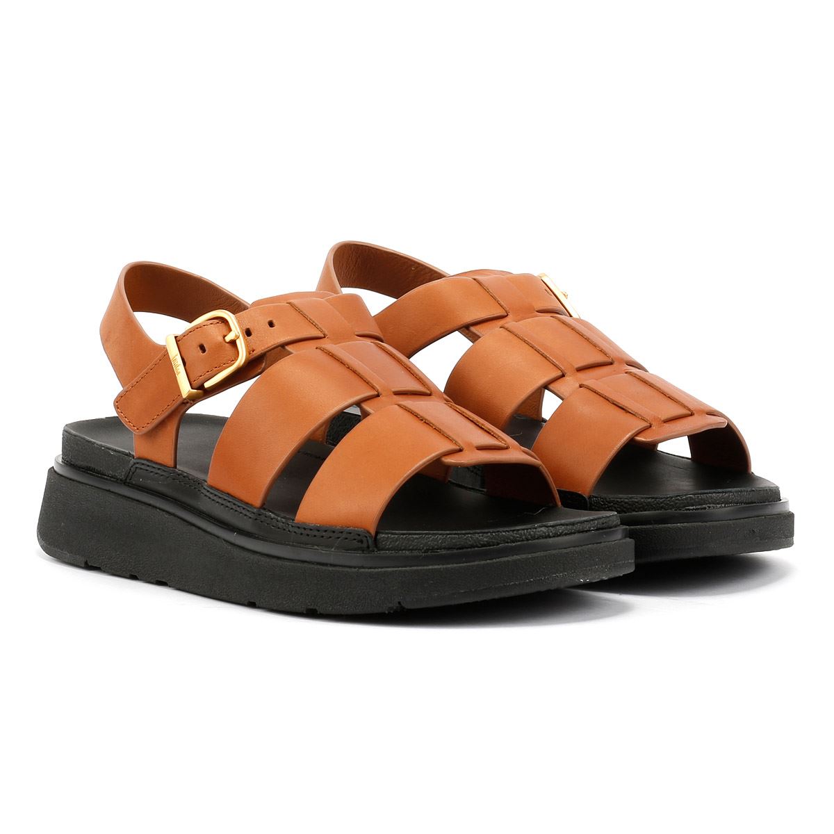 FitFlop GEN-FF Fisherman Sandales En Cuir Pour Femmes, Marron