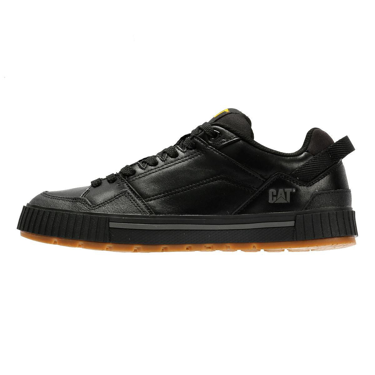 Caterpillar Axiom Chaussures Noires En Cuir Pour Homme À Lacets