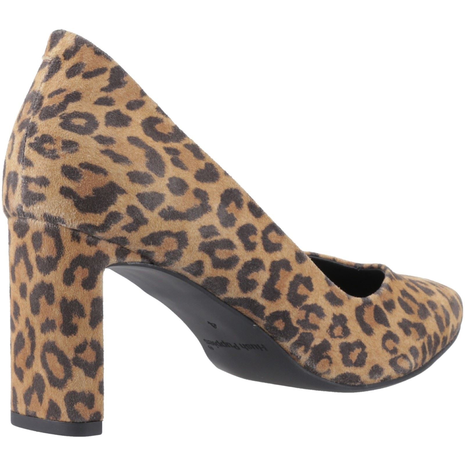 Hush Puppies Olivia Chaussures À Talons Ronds Pour Femme En Léopard Suédois