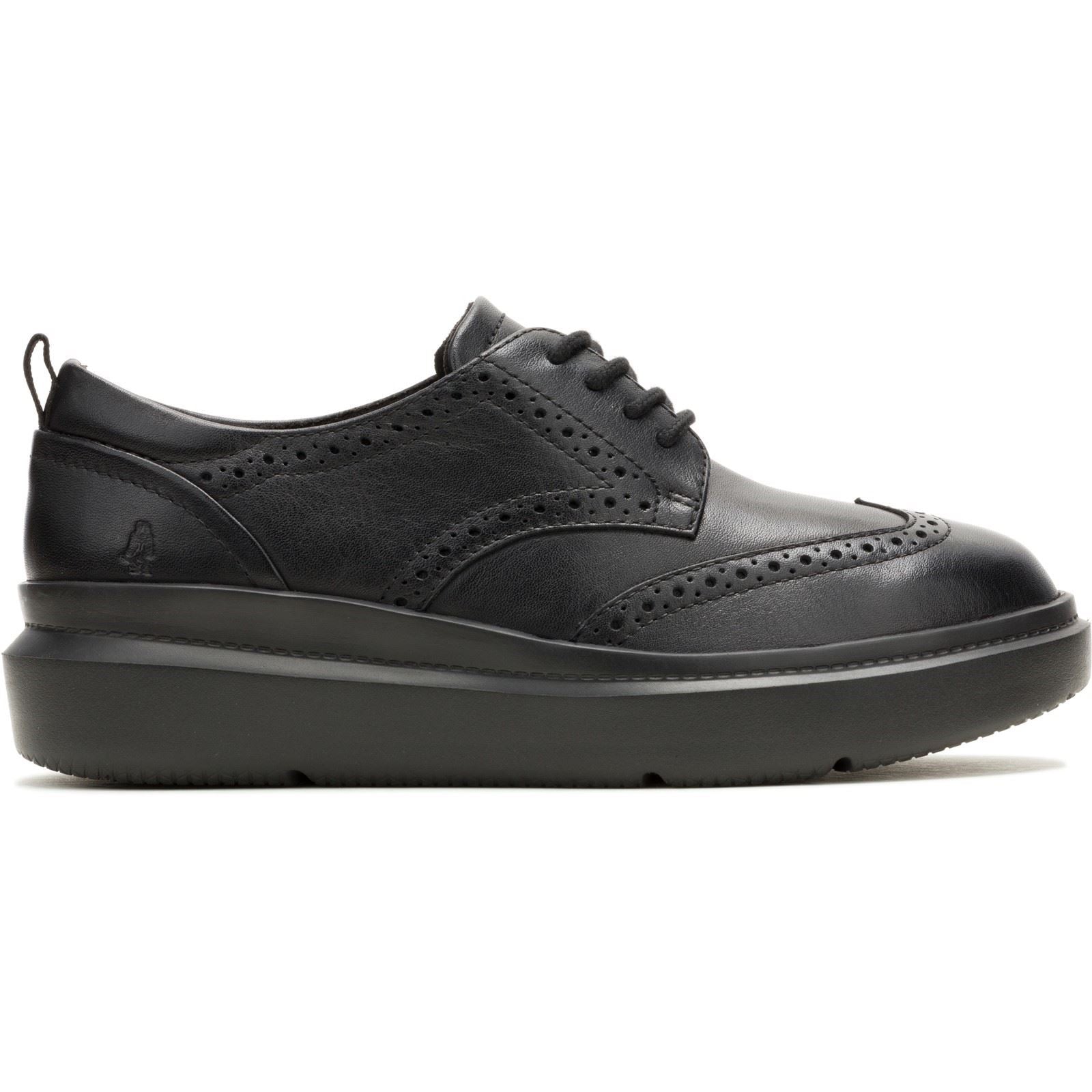 Hush Puppies Joy Chaussures Richelieu Pour Femmes En Cuir Noir/Noir