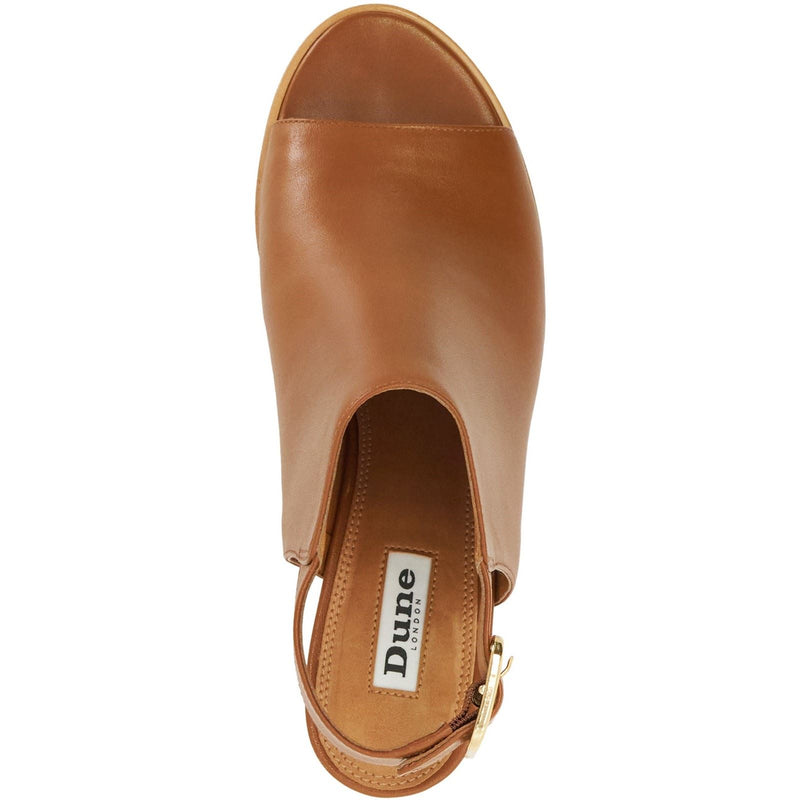 Dune Joupin Sandales En Cuir Pour Femme Couleur Tan