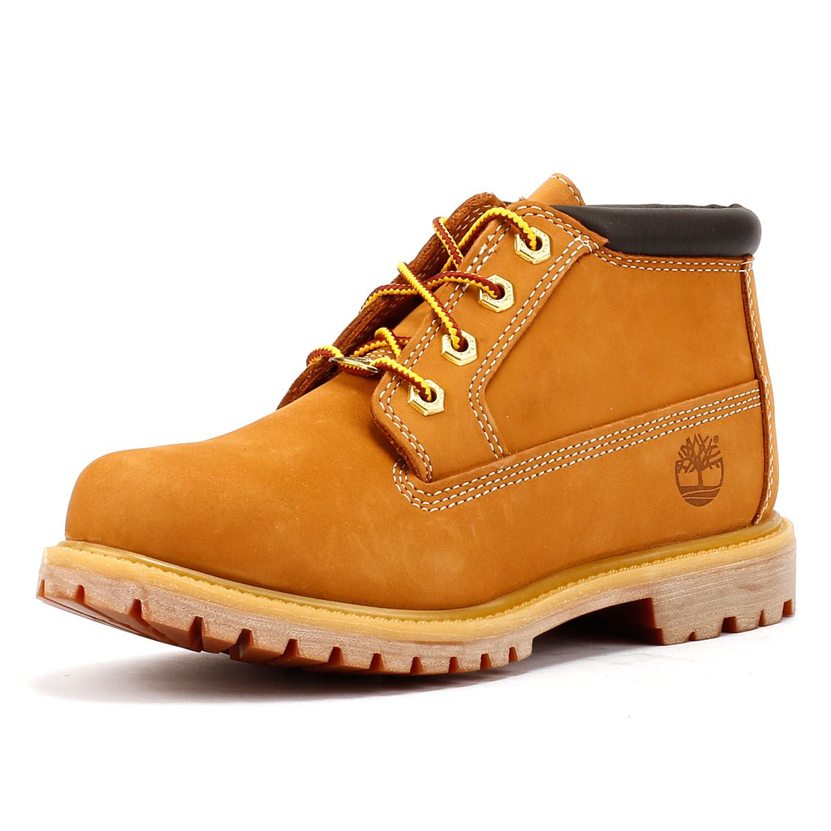 Timberland Nellie Mid Chukka Bottes En Cuir Jaune Pour Femme