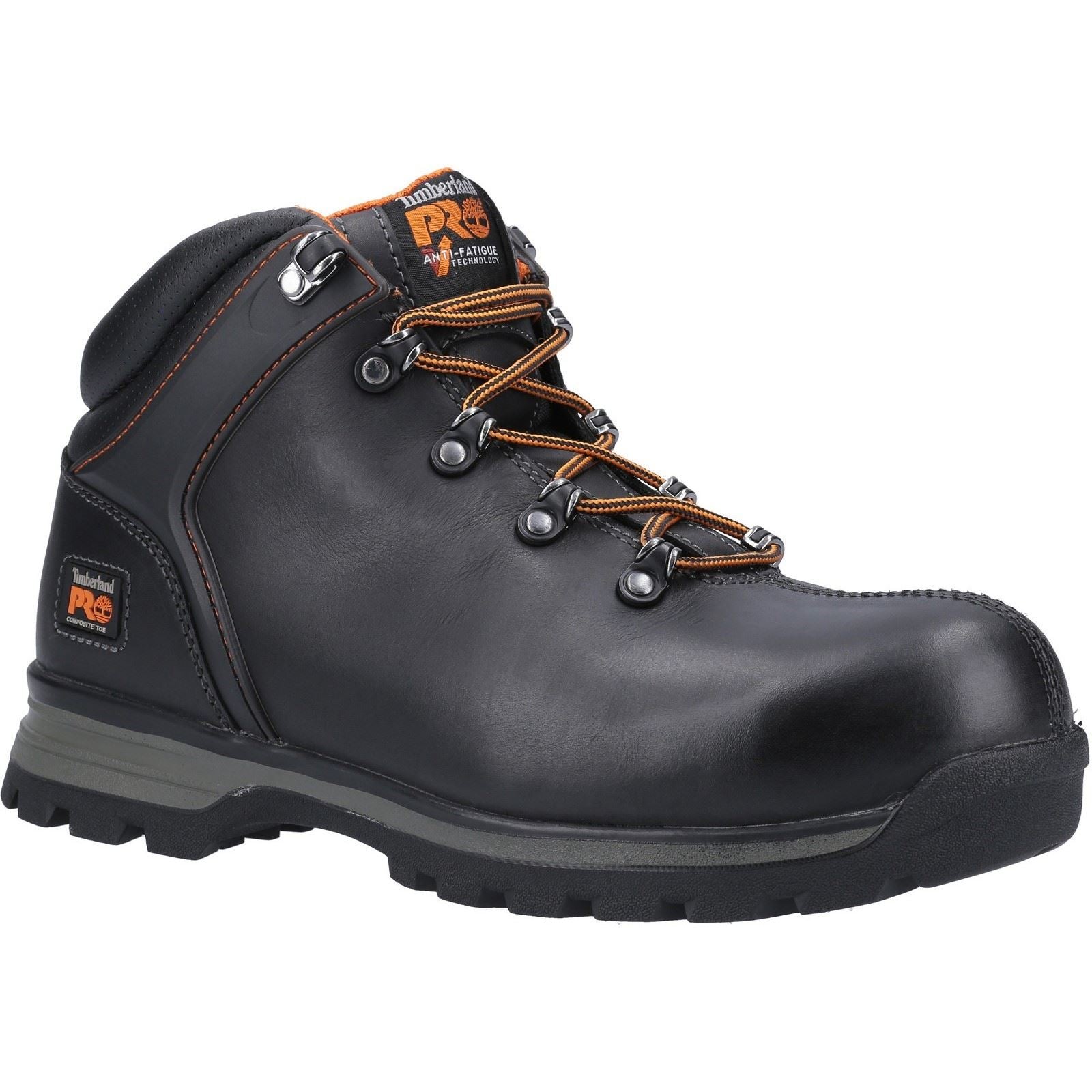 Timberland Pro Bottes De Sécurité En Cuir Noir Splitrock Ct Xt