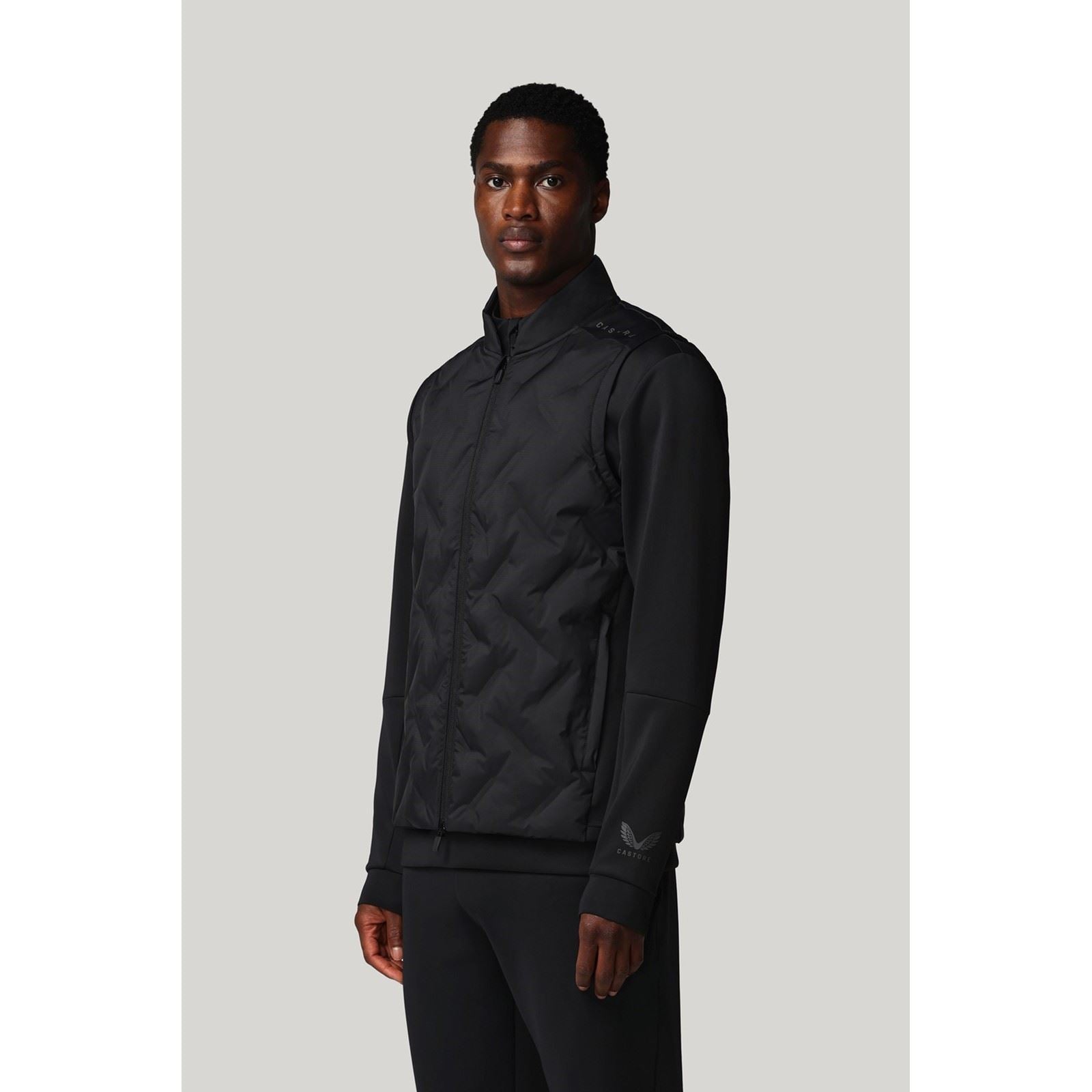 Castore Hybrid Gilets Noirs Pour Hommes