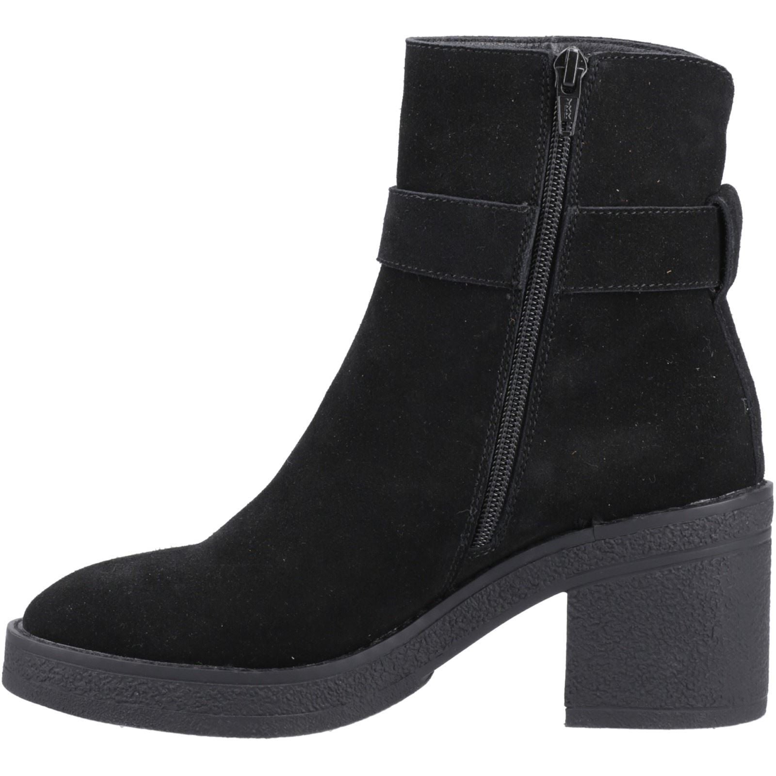 Hush Puppies Fearne Femmes Suède Bottines Noires À Talons