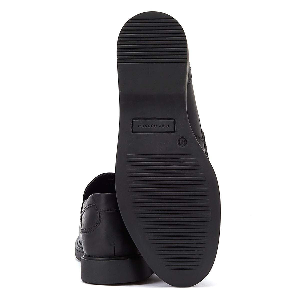 Hudson Mocassin Cato En Cuir Fou Pour Hommes Mocassins Noirs