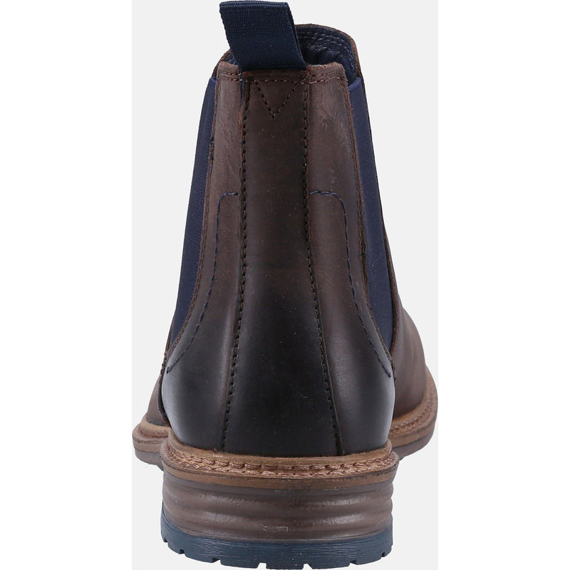Hush Puppies Justin Chelsea Bottes En Cuir Marron Pour Hommes