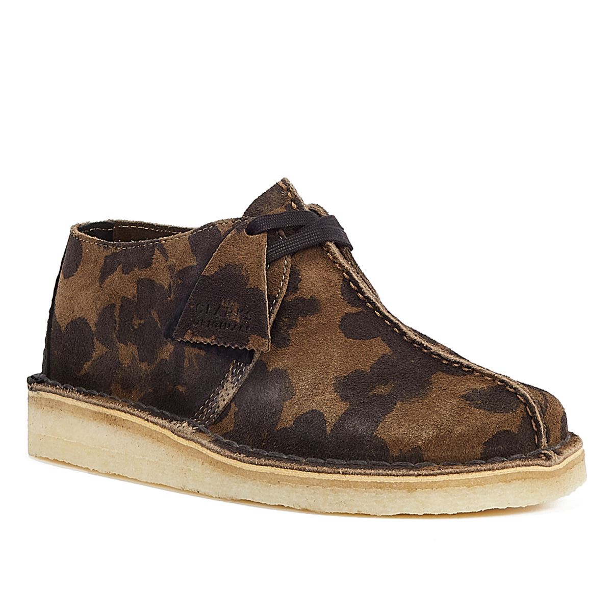 Clarks Originals Desert Trek Floral Noir/Kaki Pour Femmes