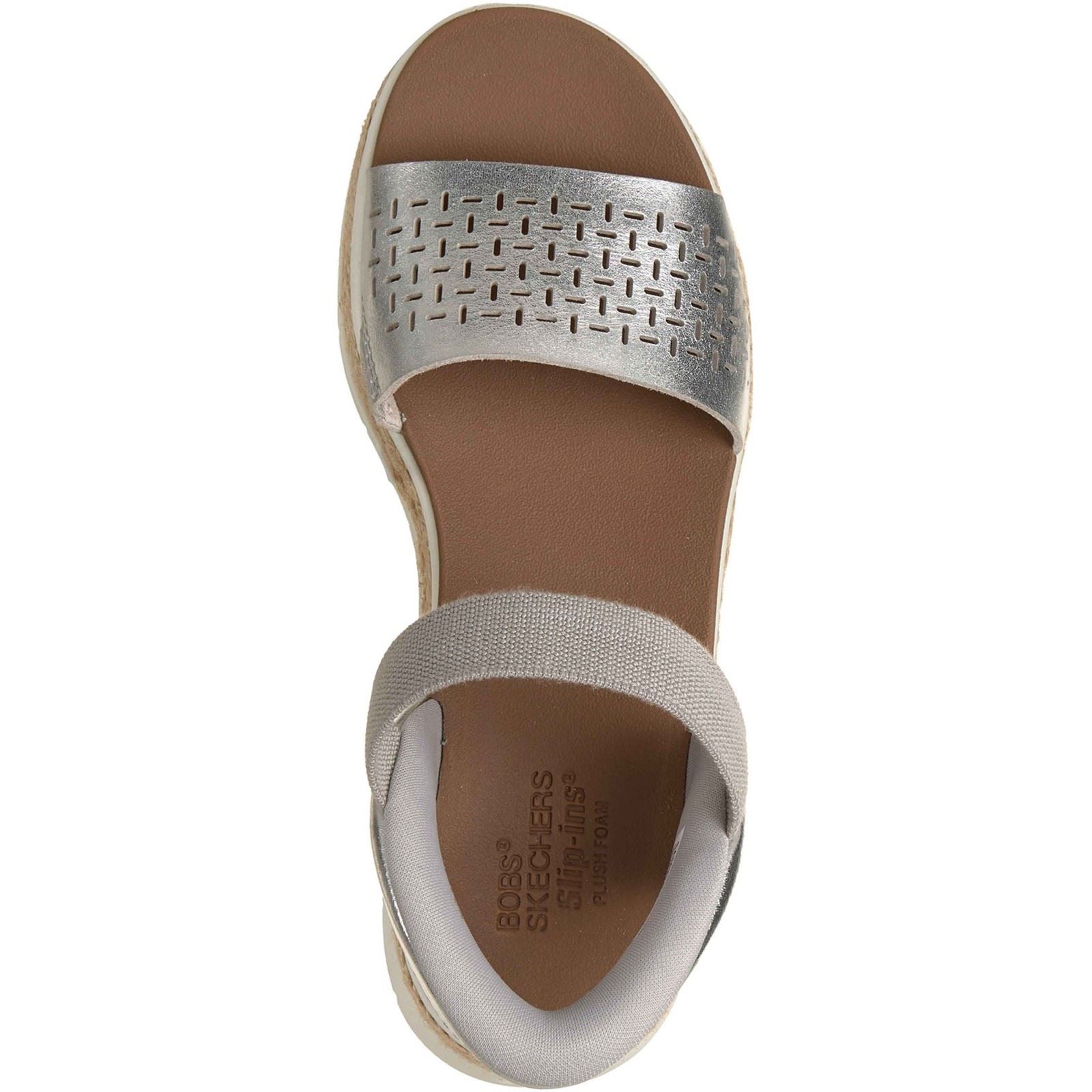 Skechers BOBS Sun Ray Sandales En Argent Pour Femmes