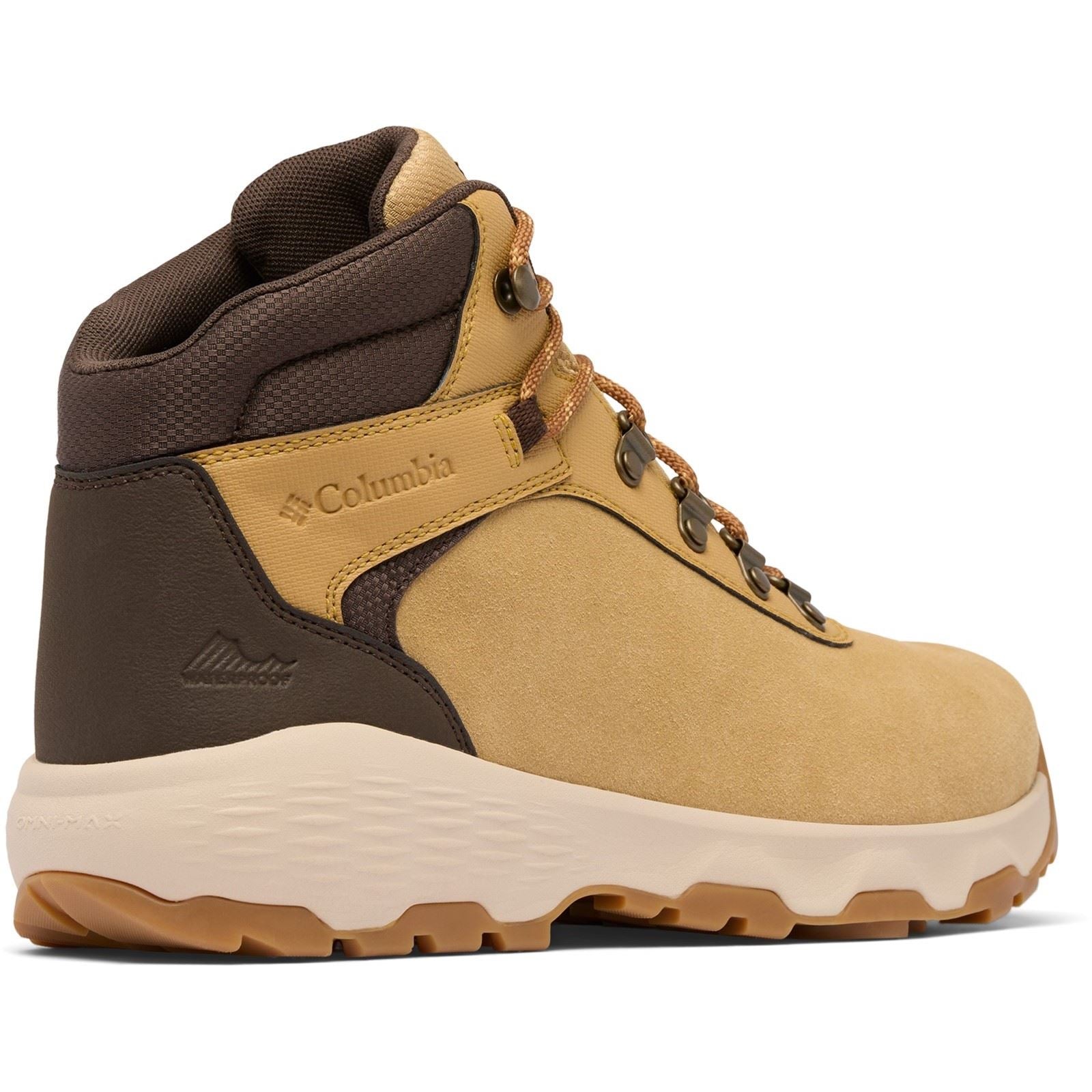 Columbia Newton Wander Bottes De Randonnée En Cuir Suédé Pour Hommes Curry/Cordovan