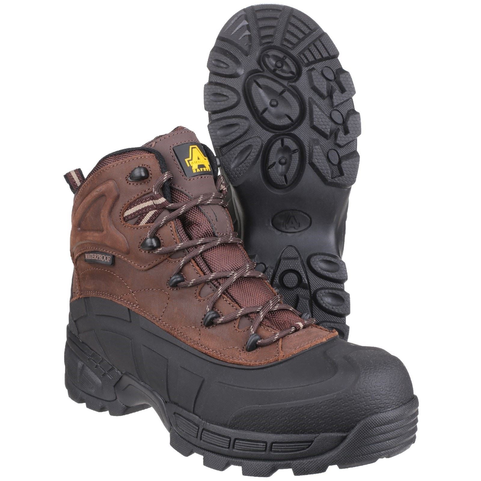 Amblers Safety Bottes De Sécurité En Caoutchouc/Cuir Marron Fs430 Orca