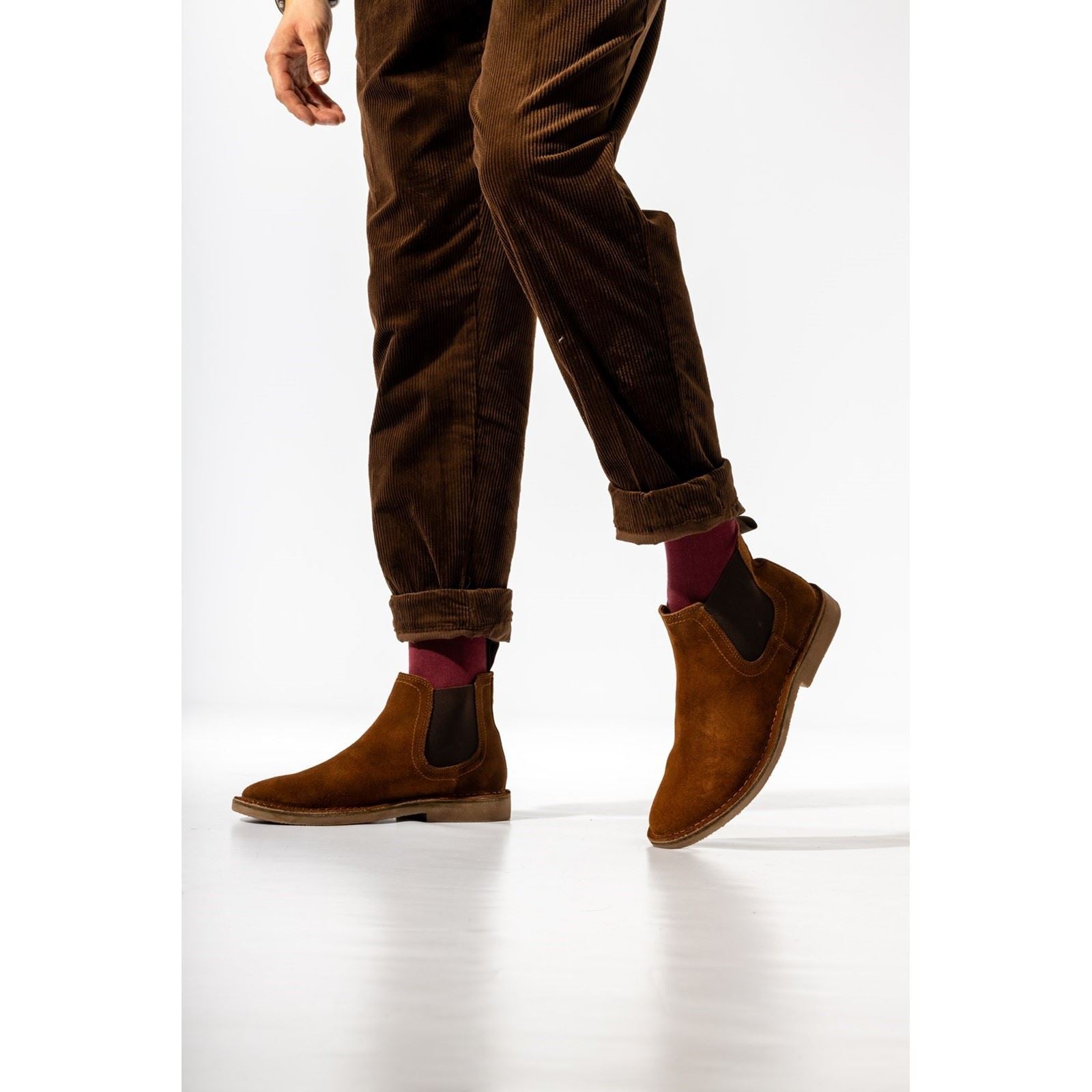 Hush Puppies Shaun Bottes En Daim Pour Hommes Couleur Fauve