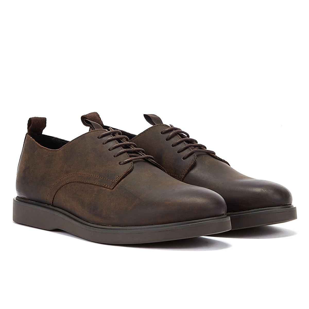 Hudson Chaussures À Lacets Marron En Cuir Fou Pour Hommes De Barnstable