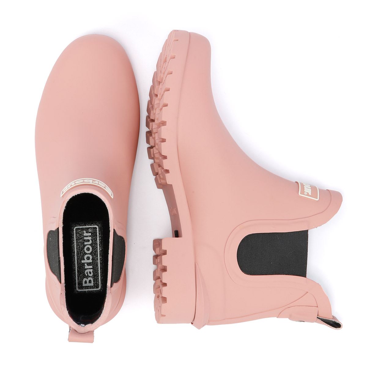 Barbour Wilton Bottes En Caoutchouc Roses Pour Femmes