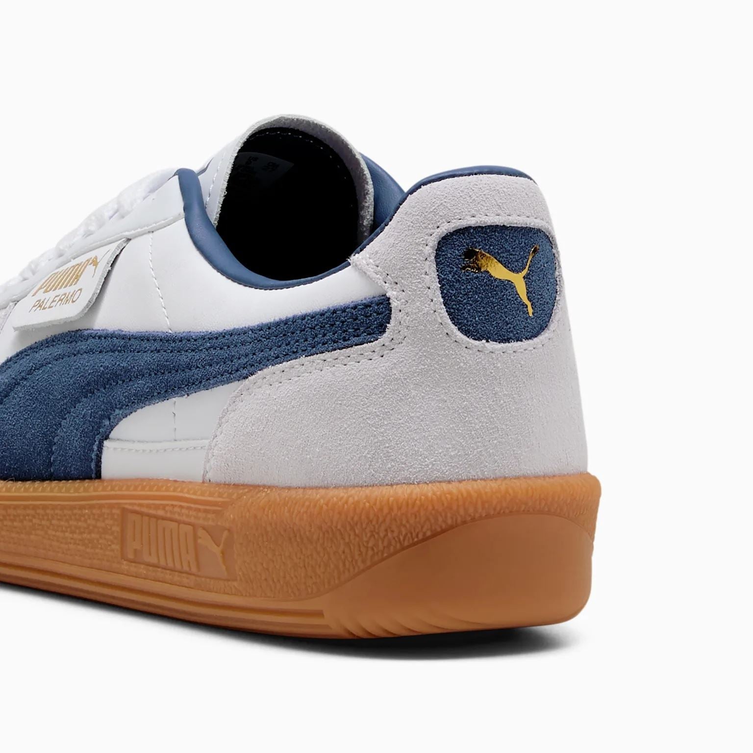 Puma Palermo Baskets Blanches En Cuir Pour Hommes