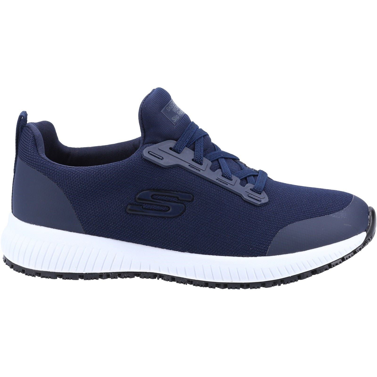 Skechers Workwear Squad SR Baskets De Sécurité Pour Femmes En Textile Bleu Marine
