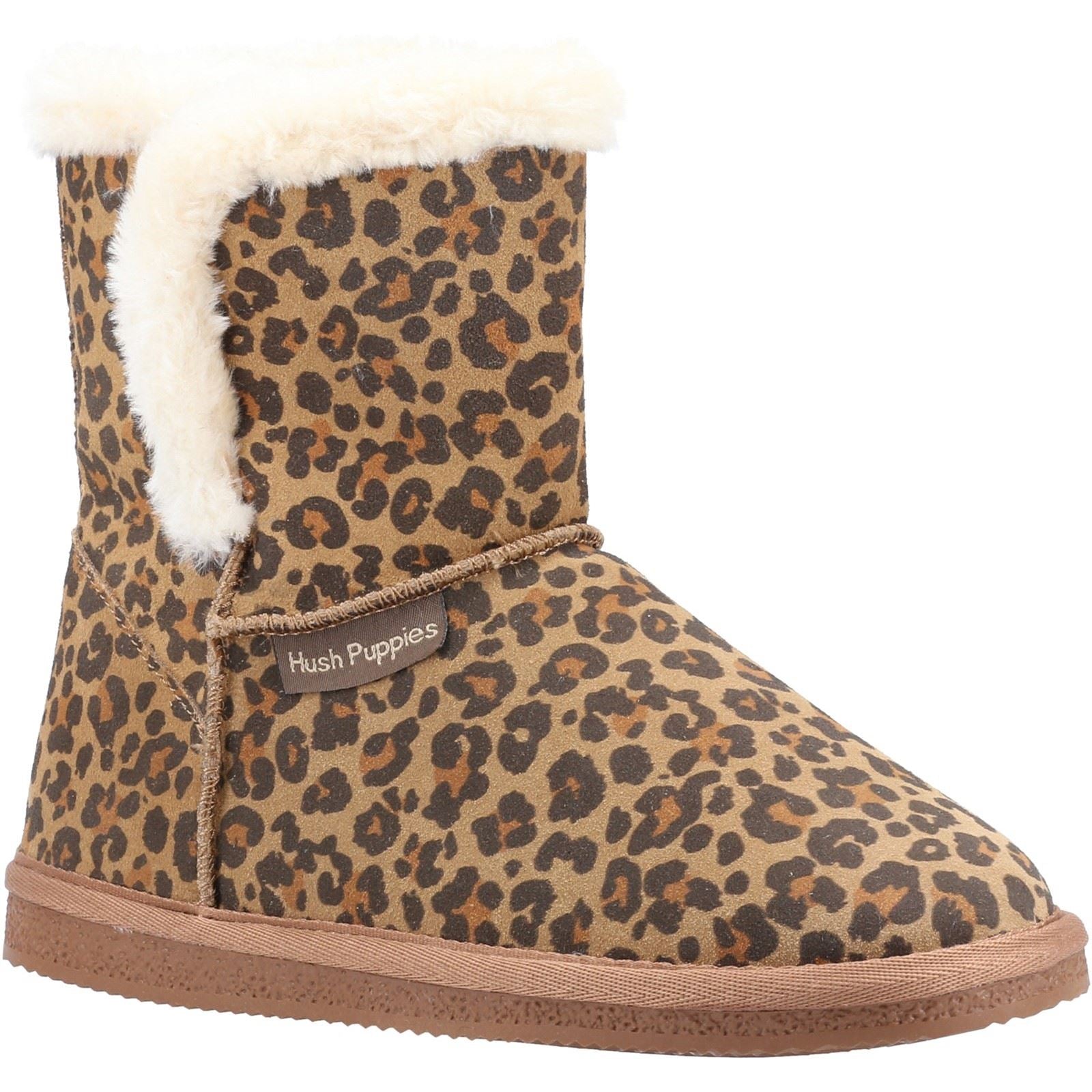 Hush Puppies Ashleigh Chaussons Léopard En Fausse Fourrure Pour Femmes