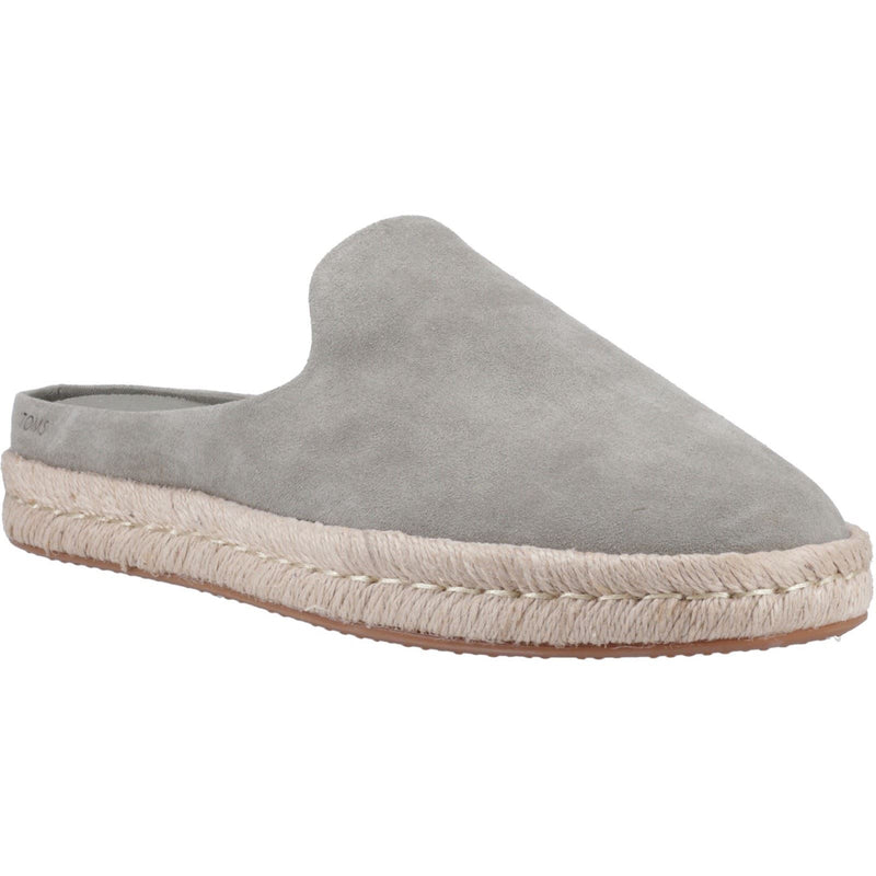 TOMS Santiago Mule Chaussons Gris En Cuir Pour Homme Au Vétiver