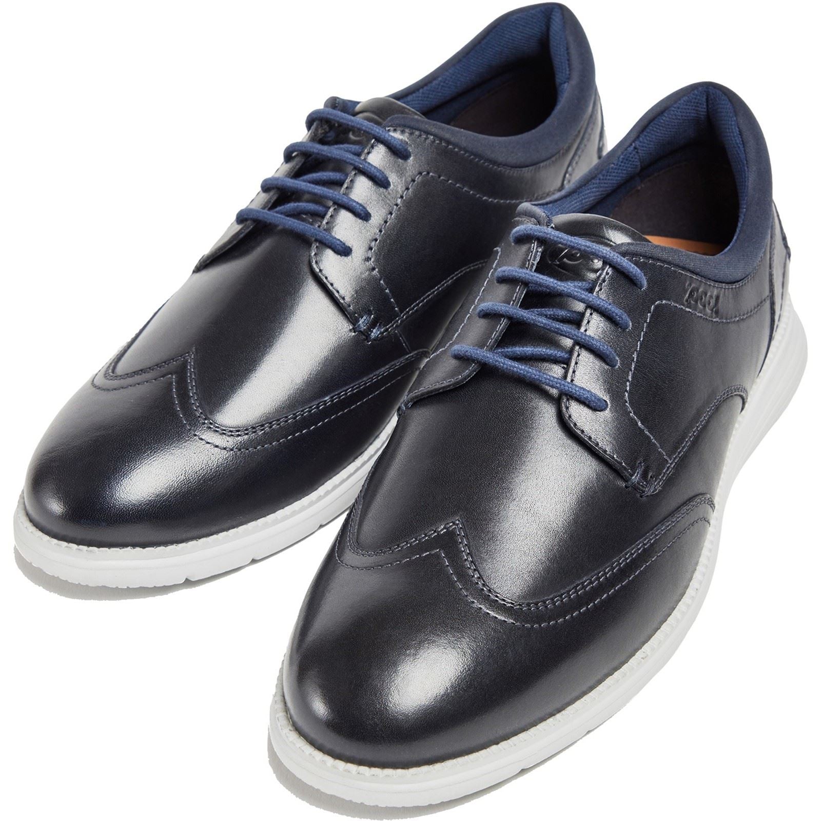Pod Vantage Chaussures À Lacets En Cuir Pour Hommes, Bleu Marine