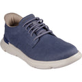 Skechers Garza Clive Chaussures Homme En Coton Bleu À Lacets