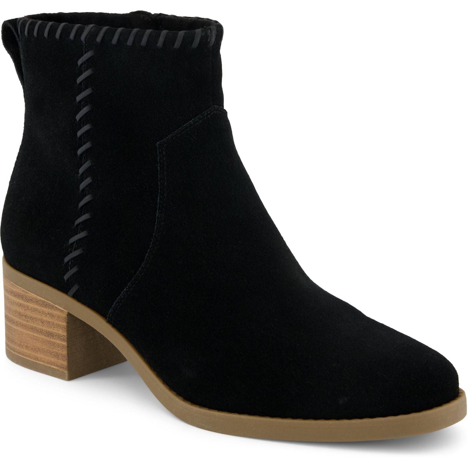 TOMS Delilah Heeled Bottines À Talons Noires Pour Femmes Suède