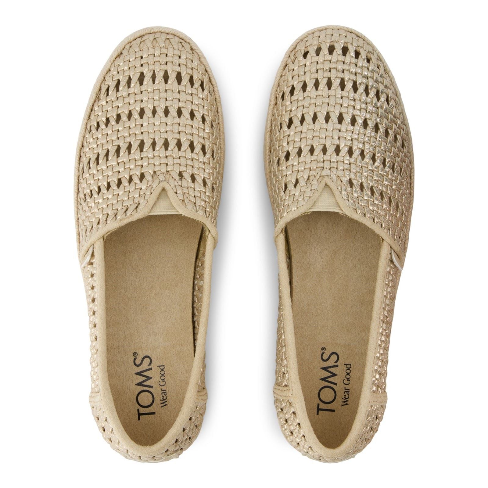 TOMS Valencia Espadrilles Champagne Femme En Textile