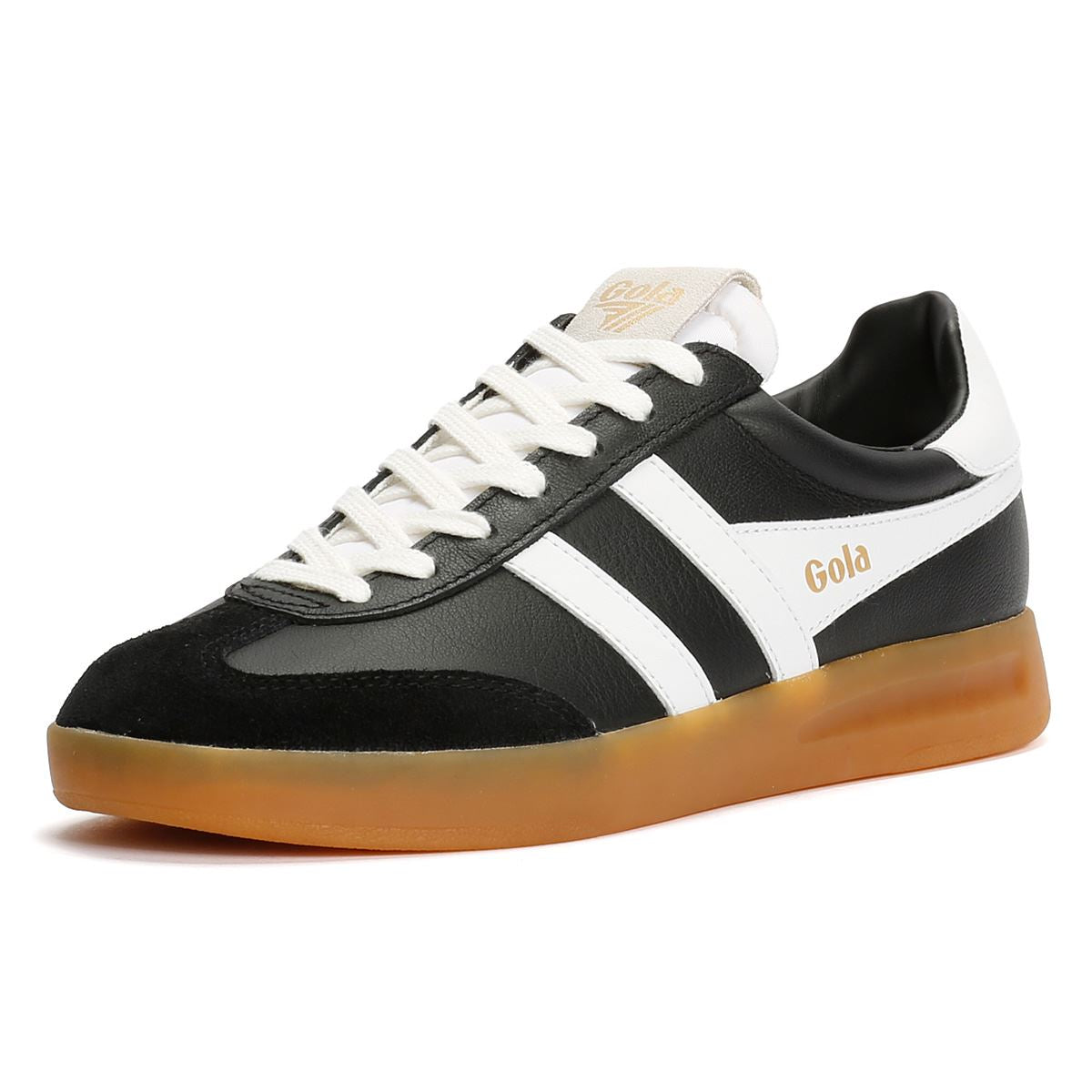 Gola Cyclone Baskets Noires En Cuir Pour Femmes