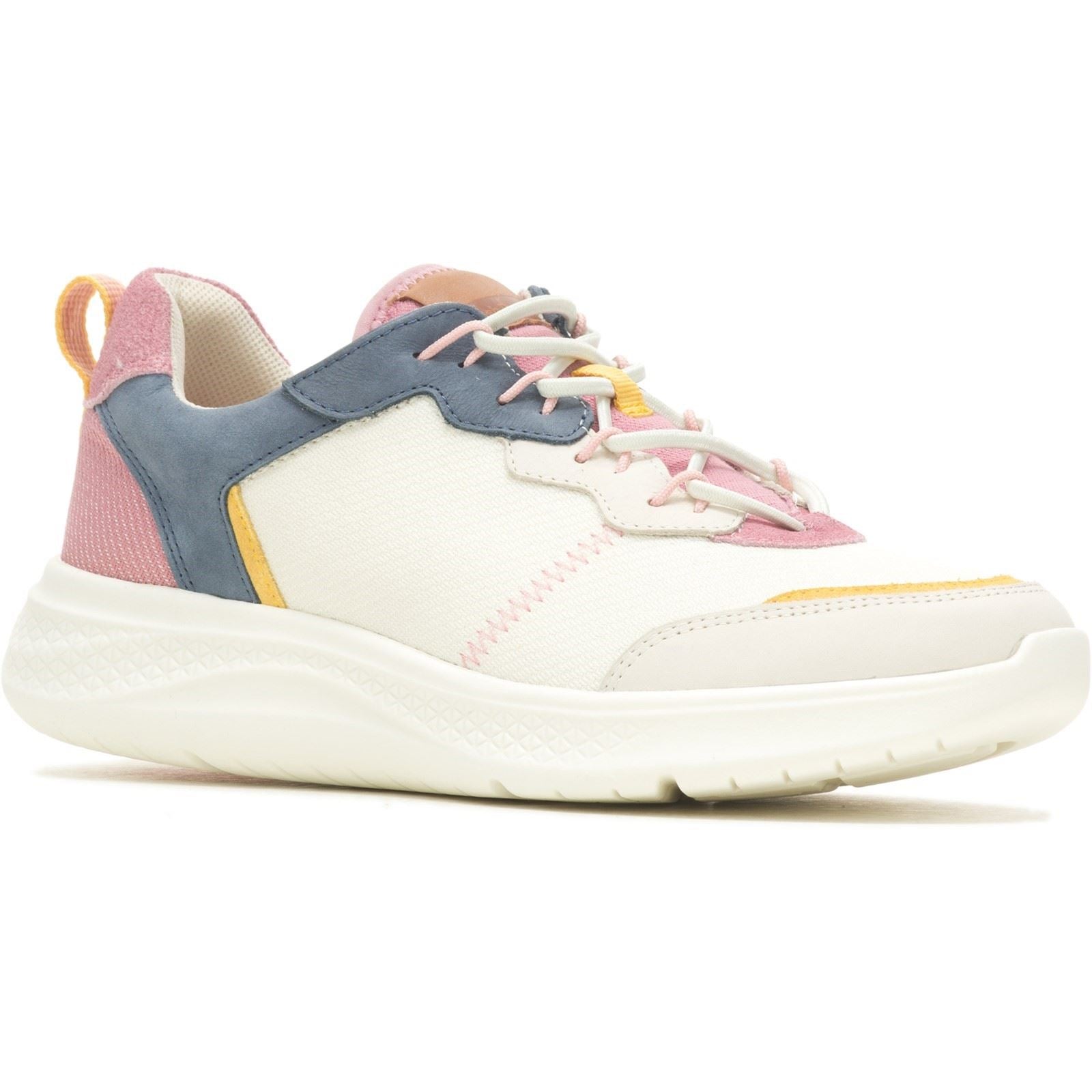 Hush Puppies Elevate Bungee Baskets En Cuir Pour Femme, Bleu Marine/Rose