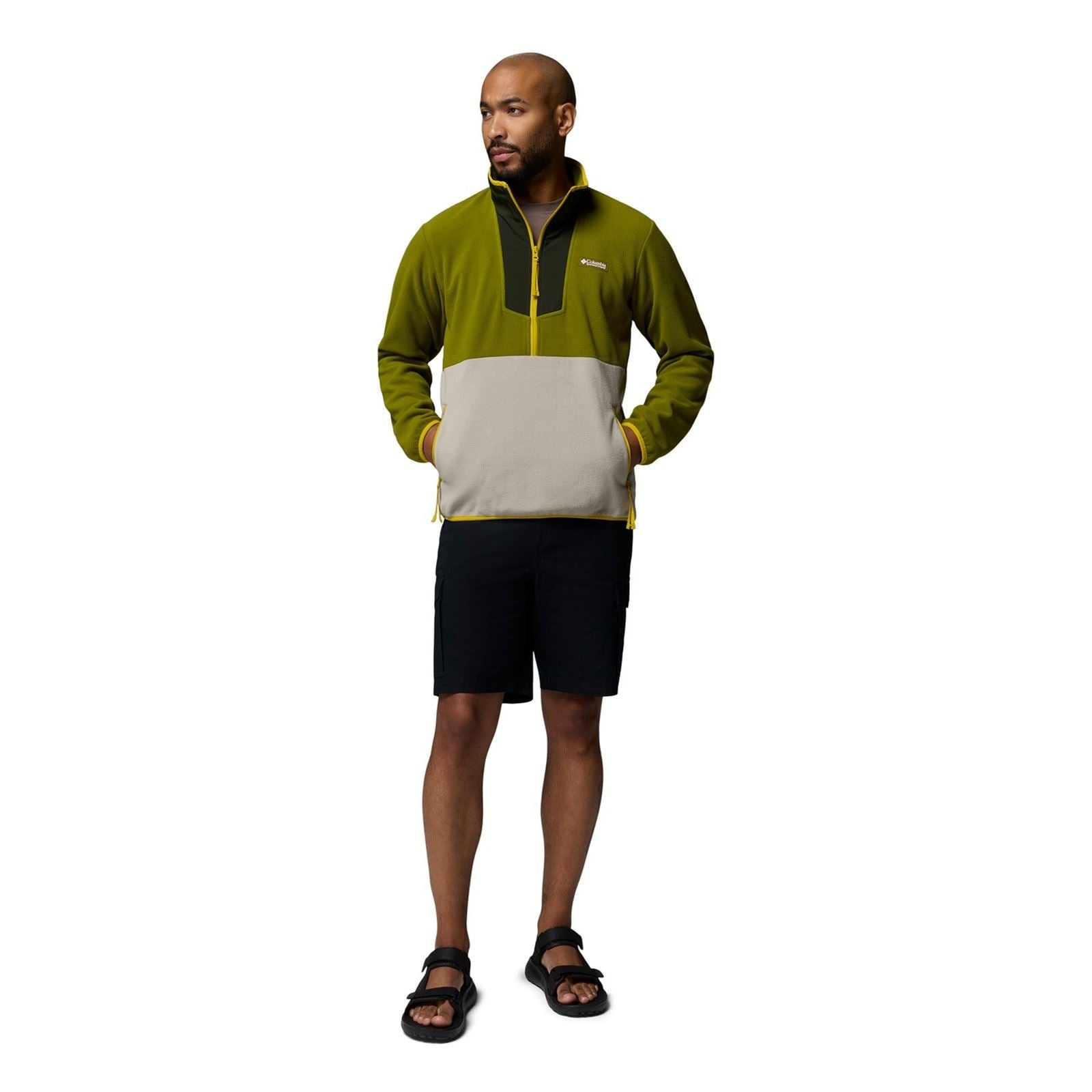 Columbia Sequoia Grove Half Zip Veste En Polaire Verte Pour Homme