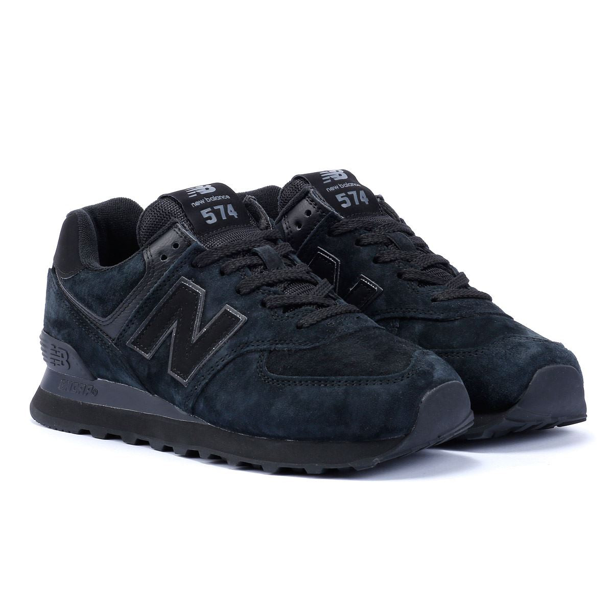 New Balance 574 Baskets Noires En Daim