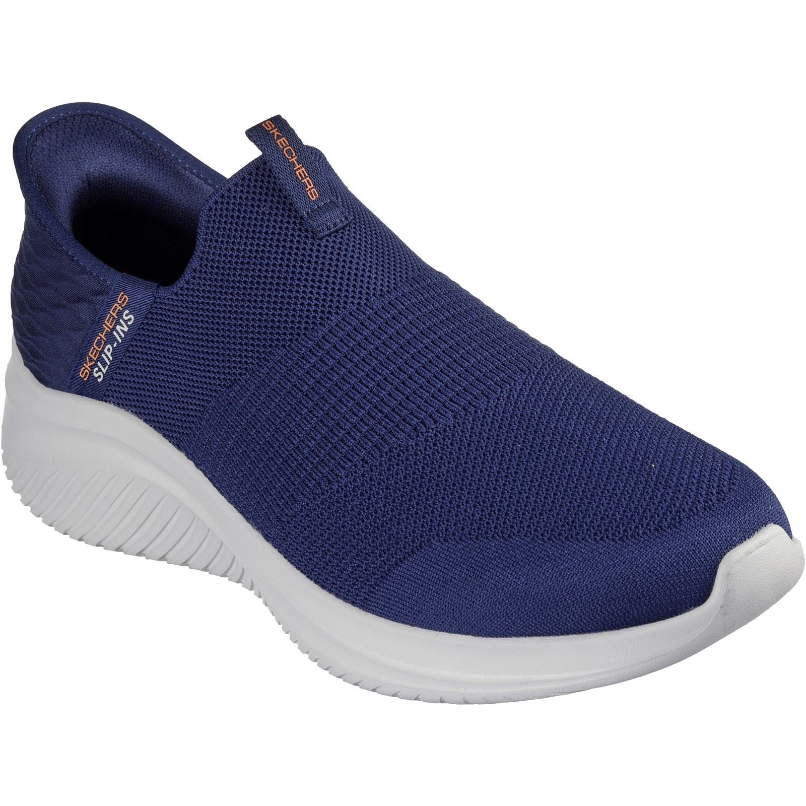 Skechers Ultra Flex 3.0 Smooth Step Baskets Homme En Toile Bleu Marine