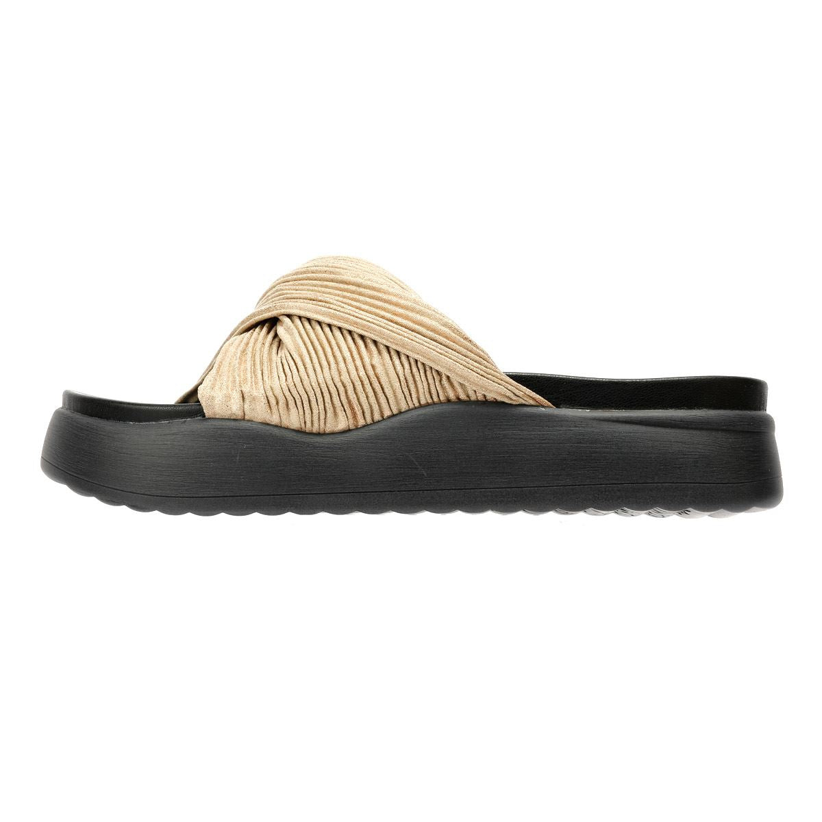 Desert Fleur Gabbro Sandales Pour Femmes En Satin Doré