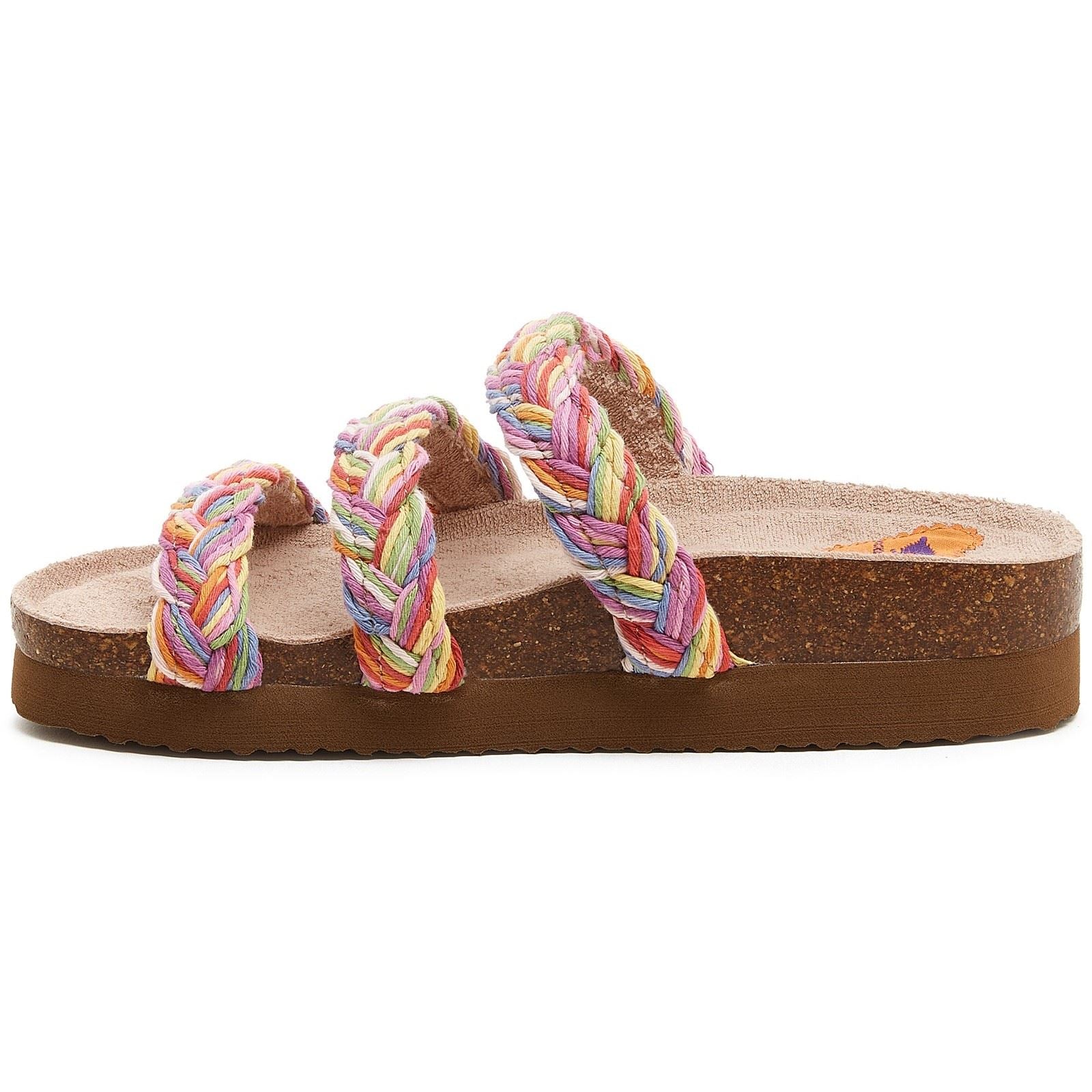 Rocket Dog Ashley String Braid Sandales Arc-En-Ciel En Coton Pour Femmes