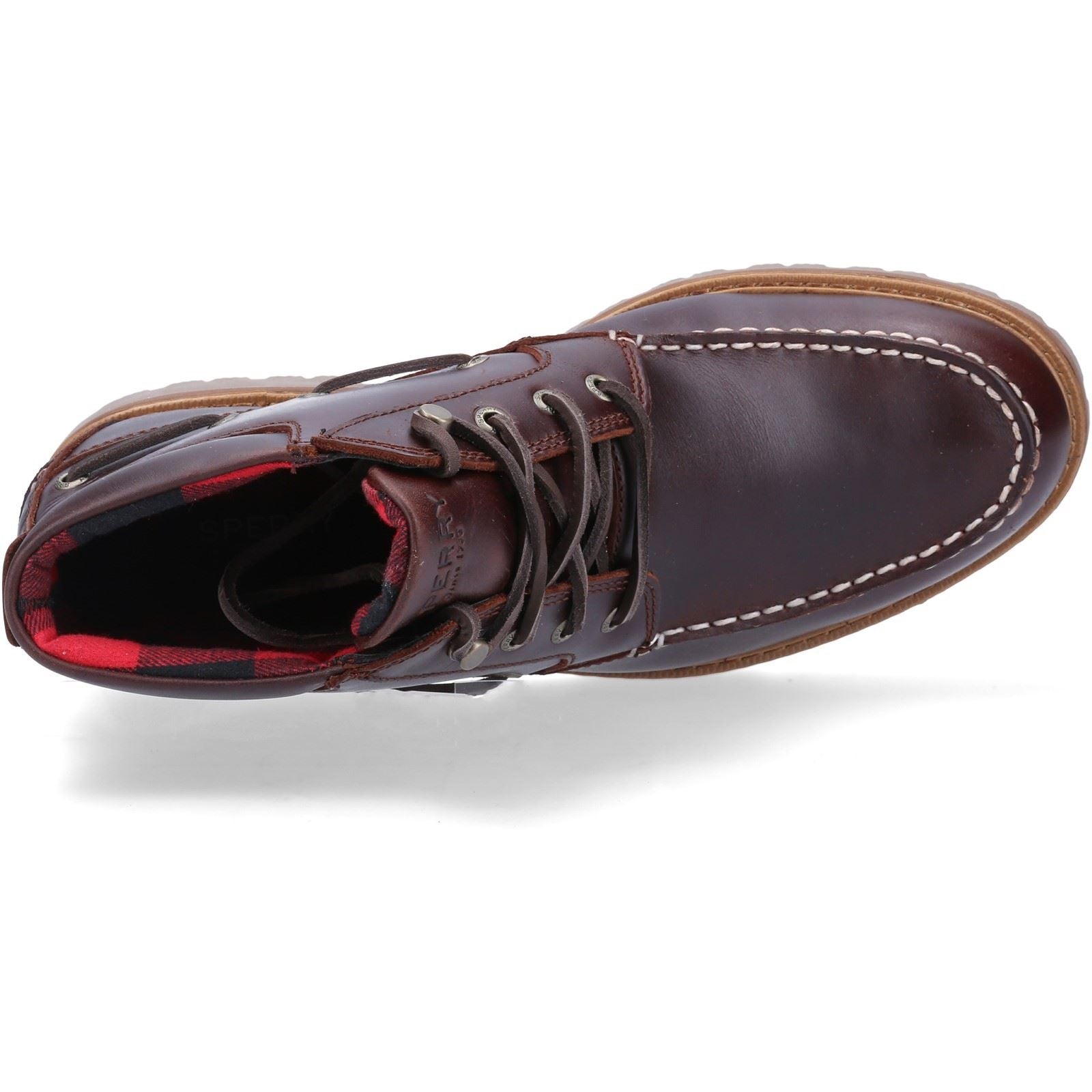 Sperry Authentic Original Lug Chukka Bottes Pour Homme En Cuir Amaretto