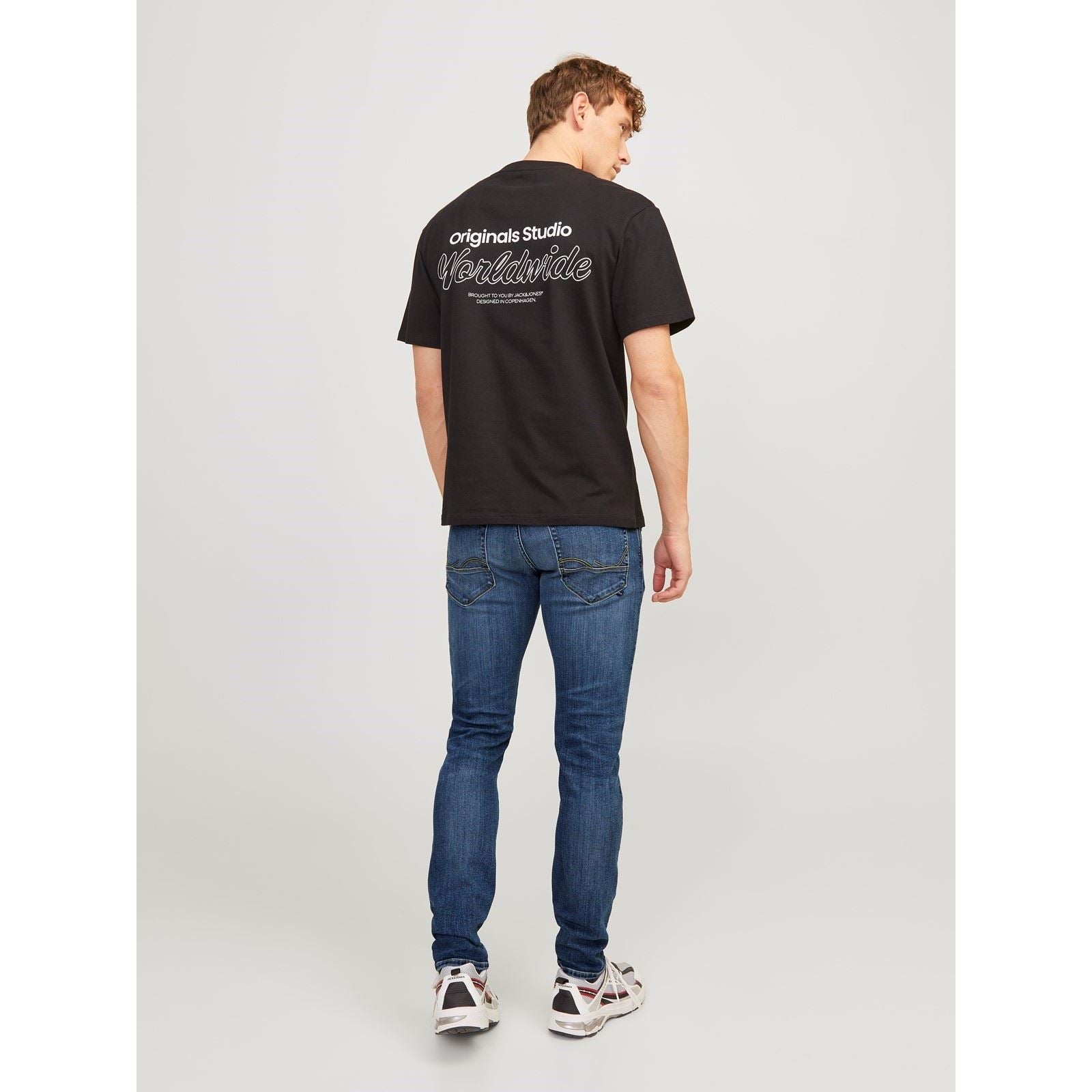 Jack & Jones Glenn Fox Jean Slim Bleu En Coton Pour Homme