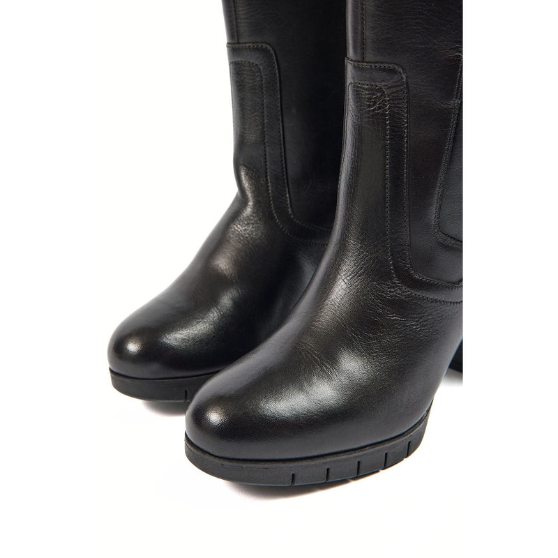 Pod Nitika Bottes Noires En Cuir Pour Femmes