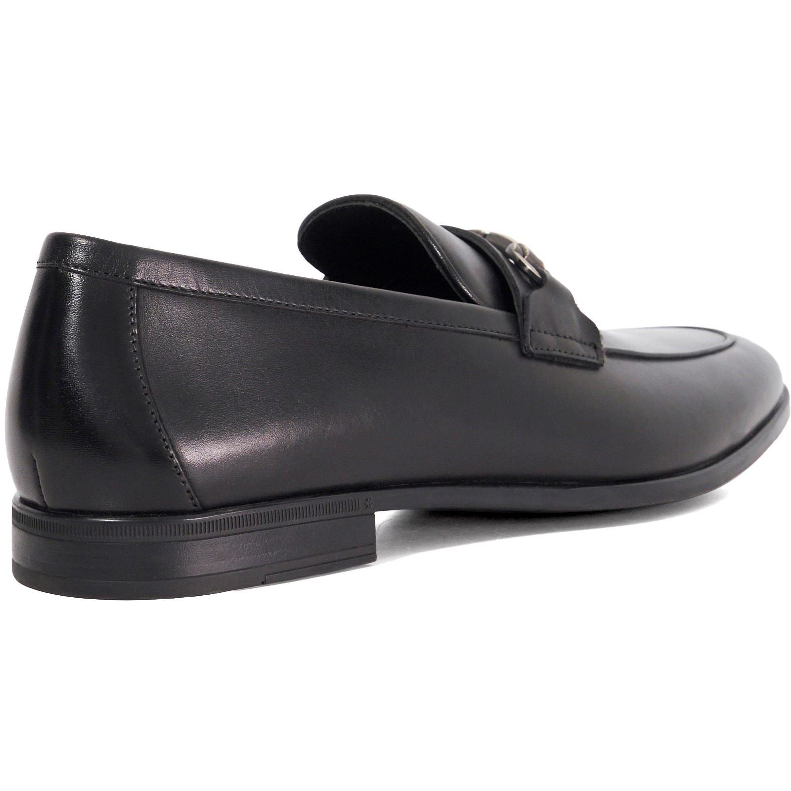 Dune Seymore Chaussures En Cuir Pour Hommes Noires À Enfiler