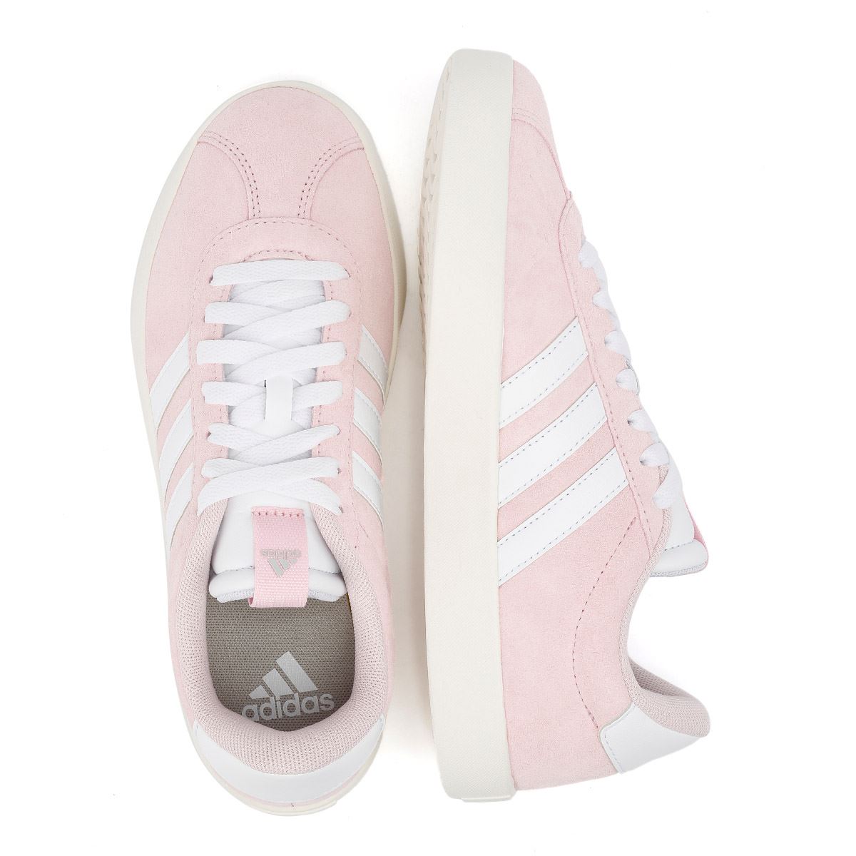 Adidas VL Court 3.0 Baskets Roses En Cuir Pour Femmes