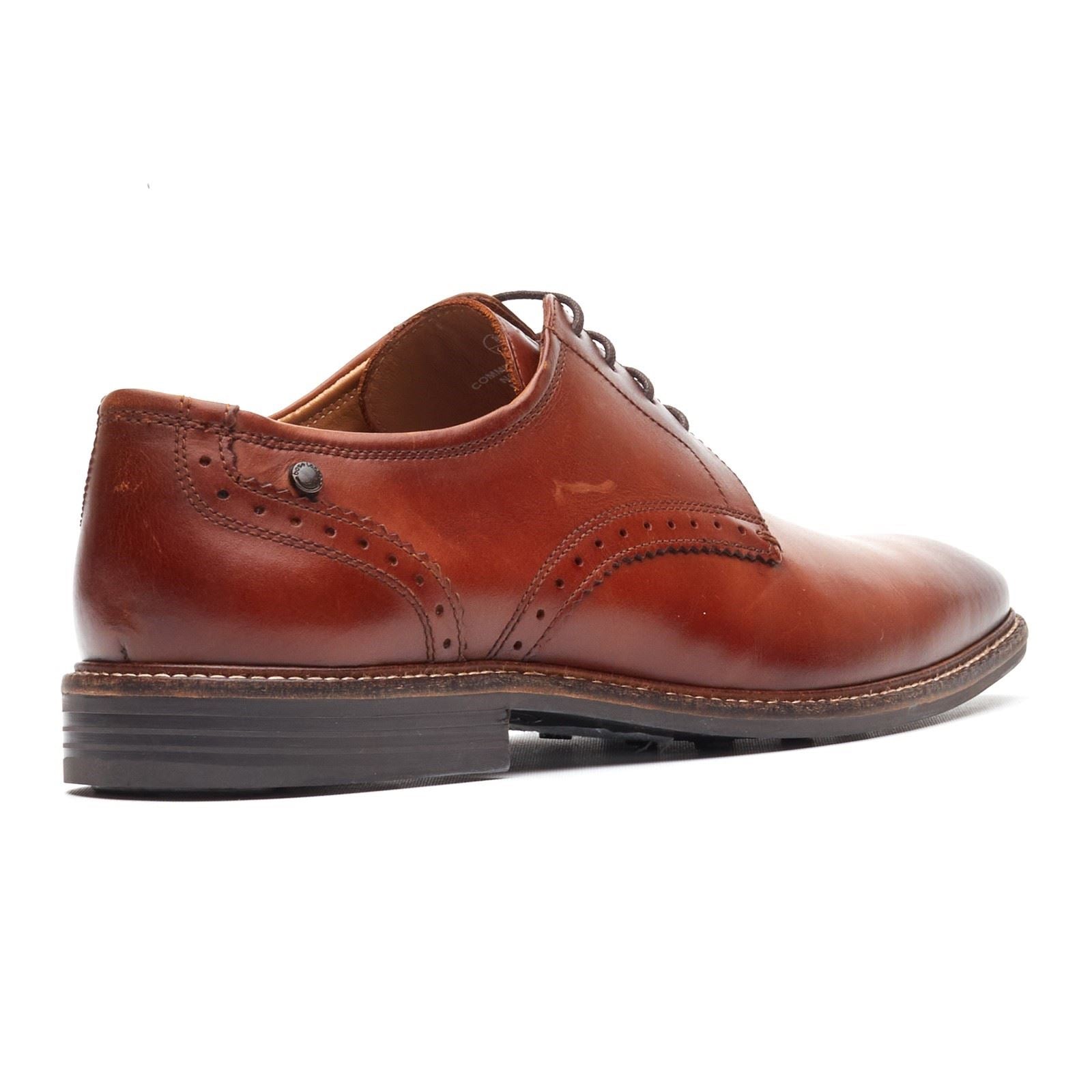 Base London Eton Lace Up Chaussures En Cuir Pour Hommes En Tan Brûlé À Lacets