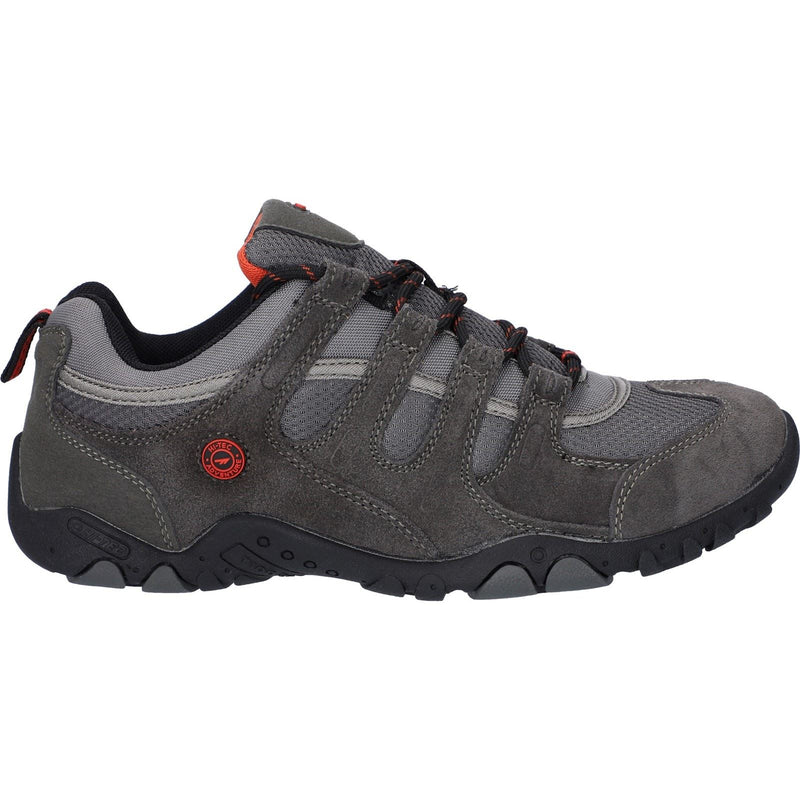 Hi-Tec Quadra II Chaussures De Randonnée Pour Hommes En Suède Gris / Rouge Vif